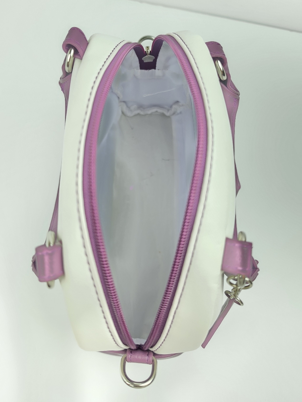 Star Princess Kids Handbag White Purple Mini Purse 10” Cute Girls Bag Pre-Owned - Picture 5 of 6